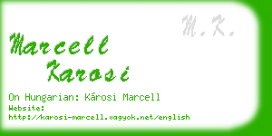marcell karosi business card